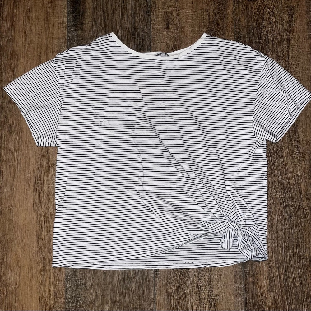 B&W Striped Mango Tee